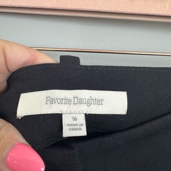 FAVORITE DAUGHTER | NEW The Favorite Black Pants Women’s Size 16 Petite - Picture 9 of 13